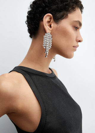 Camiseta de Tirantes con Acabado Metalizado