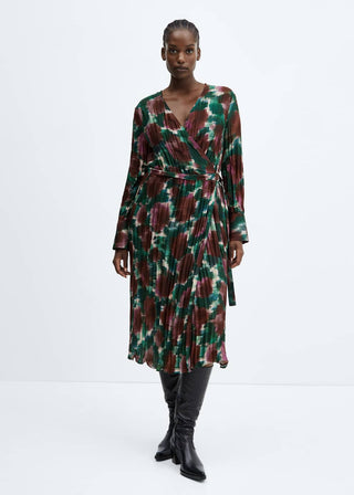 Vestido Manga Larga con Estampado