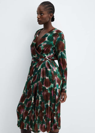 Vestido Manga Larga con Estampado