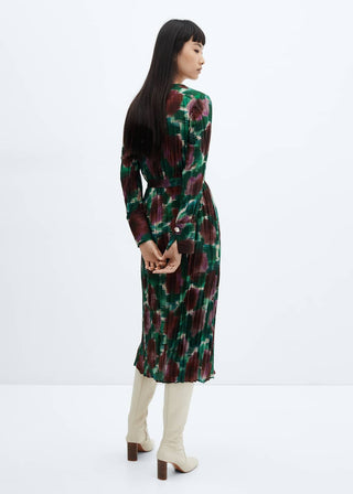 Vestido Manga Larga con Estampado