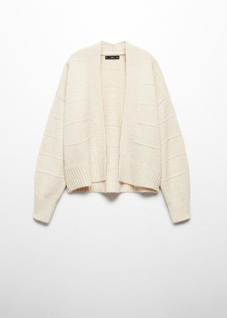 Cárdigan Abierto con Costuras Decorativas