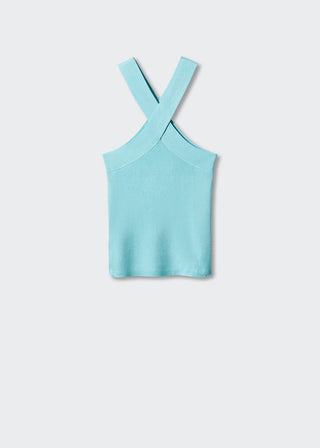 Blusa de Punto con Cuello Halter