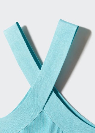 Blusa de Punto con Cuello Halter