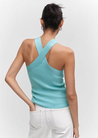Blusa de Punto con Cuello Halter