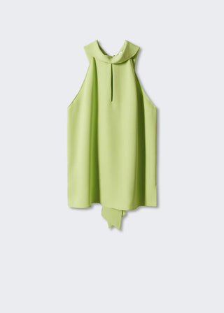 Blusa Cuello Halter con Detalle Abertura