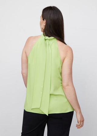 Blusa Cuello Halter con Detalle Abertura