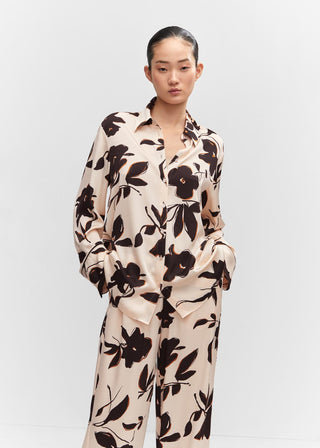 Camisa Manga Larga con Estampado Floral