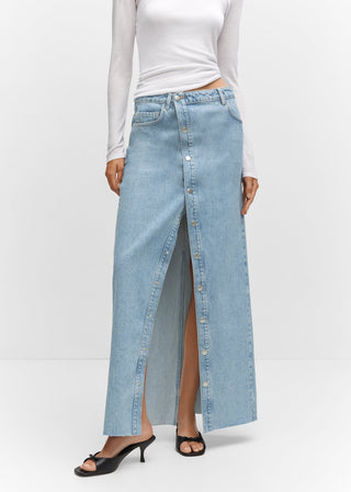 Enagua Denim con Detalle de Botones