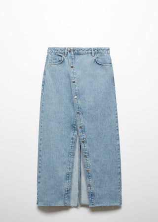 Enagua Denim con Detalle de Botones
