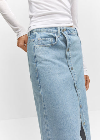 Enagua Denim con Detalle de Botones
