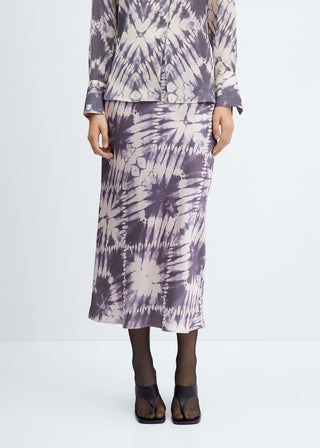Enagua Midi con Estampado Tie Dye