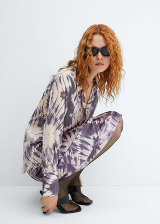 Enagua Midi con Estampado Tie Dye