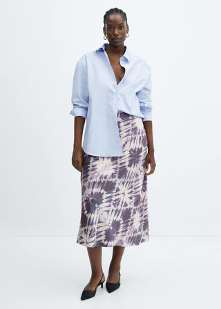 Enagua Midi con Estampado Tie Dye