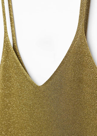 Vestido de Tirantes con Tejido de Punto