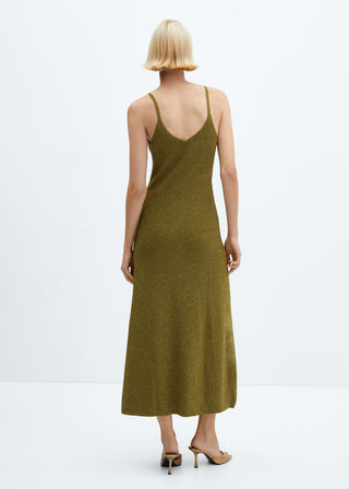 Vestido de Tirantes con Tejido de Punto