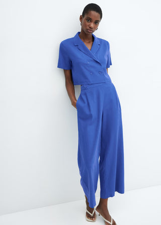 Pantalón Wide Leg con Cintura Elástica