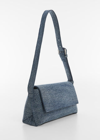 Bolso Denim con Detalle de Solapa