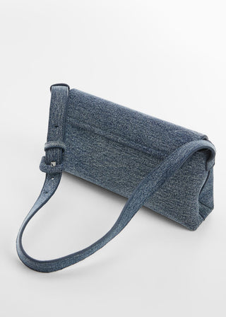 Bolso Denim con Detalle de Solapa