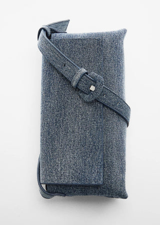 Bolso Denim con Detalle de Solapa