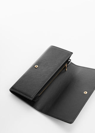 Billetera Grande con Detalle de Logo