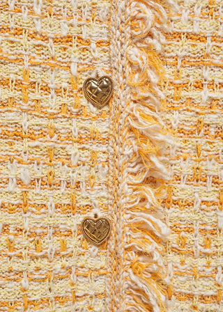 Cárdigan Cuello Redondo de Tweed