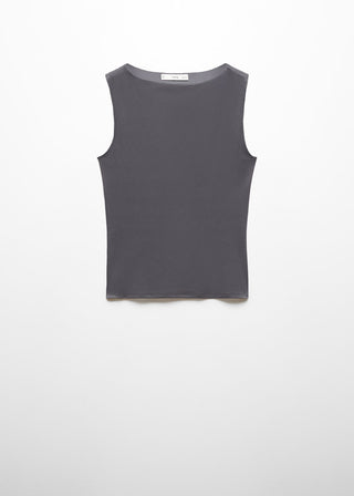 Blusa Ajustada Cuello Barco