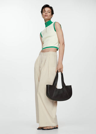 Camiseta Cuello Perkins con Cremallera