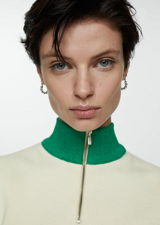 Camiseta Cuello Perkins con Cremallera