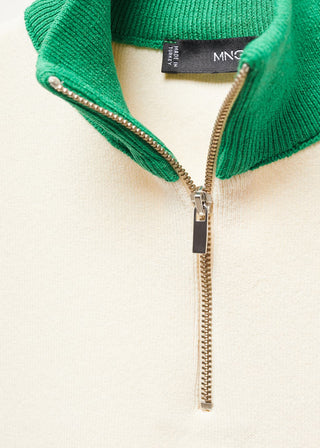 Camiseta Cuello Perkins con Cremallera