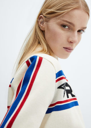 Cárdigan Cuello Perkins con Estampado