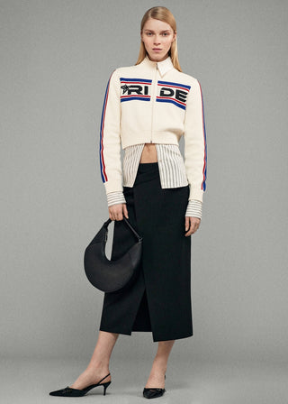 Cárdigan Cuello Perkins con Estampado