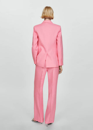 Pantalón con Pinzas Delanteras de Lino