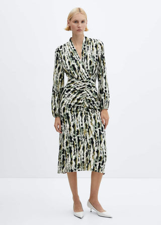 Vestido Manga Larga con Estampado