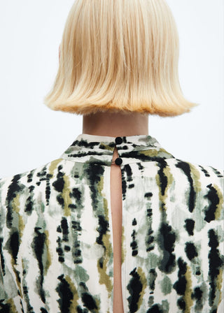 Vestido Manga Larga con Estampado