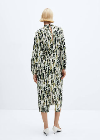 Vestido Manga Larga con Estampado