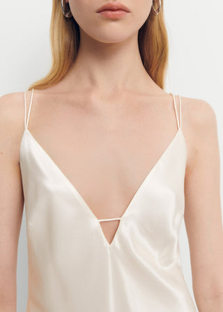 Vestido Lencero con Espalda Cruzada