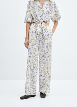 Pantalón con Cintura Elástica Estampado