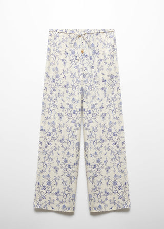 Pantalón con Cintura Elástica Estampado