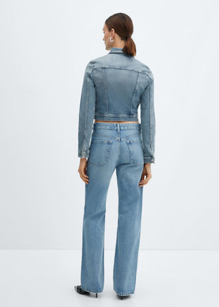 Chaqueta Denim con Bolsillos Delanteros