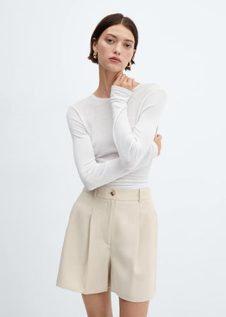 Short Talle Alto con Plisados