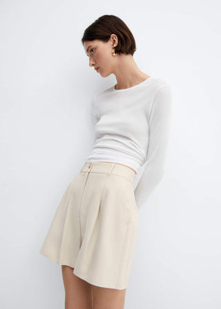 Short Talle Alto con Plisados