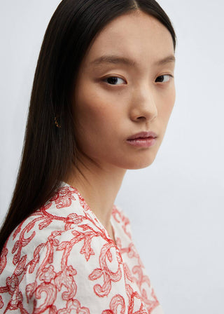 Blusa Corta con Estampado Floral