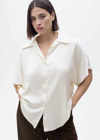 Camisa Manga Corta Satinada