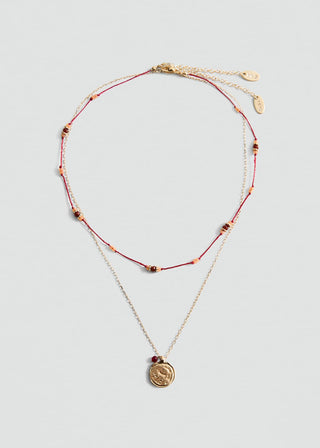 Collar Doble Colgante Combinado