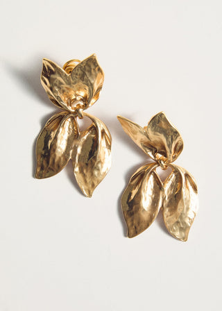 Aretes Colgantes con Diseño Floral
