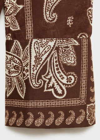 Camisa Manga Larga con Estampado Paisley