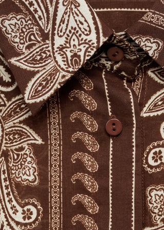 Camisa Manga Larga con Estampado Paisley
