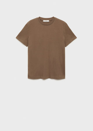 Camiseta Cuello Redondo de Algodón