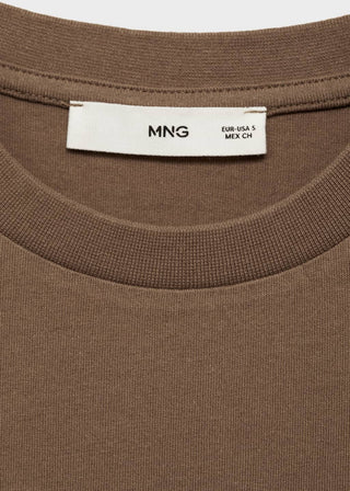 Camiseta Cuello Redondo de Algodón