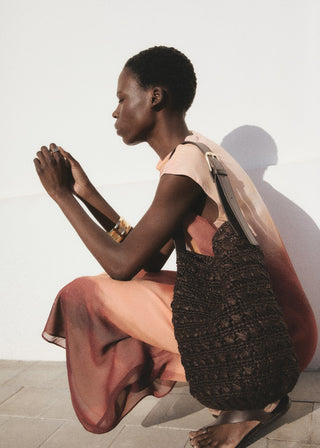 Bolso de Hombro con Fibra Natural